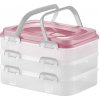 Kinekus Dóza box s úchytmi plastová Piknik 3-poschodová 28x38cm