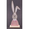 Drevený veľkonočný zajačik s ušami na podstavci - rozmer 17,5 cm x 4,5 cm x 3,5 cm - svetlo ružová, svetlé drevo, čierna Drevený veľkonočný zajačik s ušami na podstavci - rozmer 17,5 cm x 4,5 cm x 3,5 cm - svetlo ružová, svetlé drevo, čierna