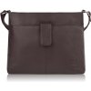 Crossbody kabelka Paolo Peruzzi E-27 tmavě hnedá Crossbody kabelka Paolo Peruzzi E-27 tmavě hnedá