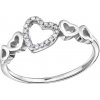 all4Silver Strieborný prsteň Srdcia M34383 A4S