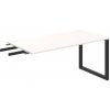 Hobis Pracovný stôl UNI O, kolmo reťaziaci, 160x75,5x80 cm, biela/čierna Hobis Pracovný stôl UNI O, kolmo reťaziaci, 160x75,5x80 cm, biela/čierna