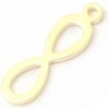 CZ Prívesok nekonečno 16/5mm chirugická oceľ gold plating 24kt CZ Prívesok nekonečno 16/5mm chirugická oceľ gold plating 24kt