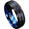 Černý prsten s modrým pruhem Černý prsten s modrým pruhem
