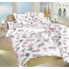 Dadka Obliečky bavlna Agáta ružová na bielom 140x200 70x90