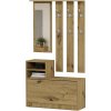 Praktická predsieňová skriňa so zrkadlom a botníkom 90 x 160 cm artisan Praktická predsieňová skriňa so zrkadlom a botníkom 90 x 160 cm artisan