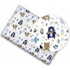 BabiM Rozprávková bavlnená plachta 120x60 Baby Farba: biela-zvieratká BabiM Rozprávková bavlnená plachta 120x60 Baby Farba: biela-zvieratká