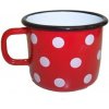 Metalac Hrnček smaltovaný 7 cm - 0,25L - ČERVENÁ BODKA (Smaltovaný hrnček 0,25L červená bodka ) Metalac Hrnček smaltovaný 7 cm - 0,25L - ČERVENÁ BODKA (Smaltovaný hrnček 0,25L červená bodka )