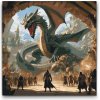 Vymalujsisam.sk Maľovanie podľa čísiel - Človek vs. drak Veľkosť: 50x50cm, Rám: Na kartónovej doske Vymalujsisam.sk Maľovanie podľa čísiel - Človek vs. drak Veľkosť: 50x50cm, Rám: Na kartónovej doske