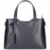 Mondo Italia Čierna kožená kabelka do ruky 1364 Made in Italy Čierna Mondo Italia Čierna kožená kabelka do ruky 1364 Made in Italy Čierna