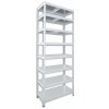 Kovový regál do technickej miestnosti Biedrax 60 x 75 x 240 cm, biely - 8 políc pozink Kovový regál do technickej miestnosti Biedrax 60 x 75 x 240 cm, biely - 8 políc pozink