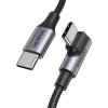 UGR Ugreen US334 70643 USB-C (uhlový) / USB-C (priamy) 100 W PD 1 m kábel – čierny UGR Ugreen US334 70643 USB-C (uhlový) / USB-C (priamy) 100 W PD 1 m kábel – čierny