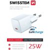 SWISSTEN SÍŤOVÝ ADAPTÉR GaN USB-C 25W POWER DELIVERY 22044100, bílý SWISSTEN SÍŤOVÝ ADAPTÉR GaN USB-C 25W POWER DELIVERY 22044100, bílý