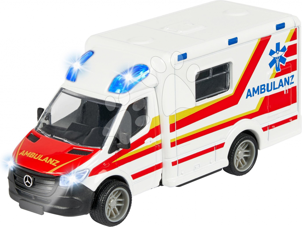 Majorette Autíčko sanitka Mercedes-Benz Sprinter Ambulance so zvukom a svetlom 15 cm