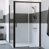 Hüppe Classics 2 EasyEntry - Posuvné dvere 1-dielne s pevným segmentom 2000x1800 mm, upevnenie vpravo, profil Black Edition, číre sklo s Anti-Plaque C25615.123.322 Hüppe Classics 2 EasyEntry - Posuvné dvere 1-dielne s pevným segmentom 2000x1800 mm, upevnenie vpravo, profil Black Edition, číre sklo s Anti-Plaque C25615.123.322