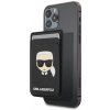 Púzdro Karl Lagerfeld Wallet Card Slot Saffiano Karl`s Head MagSafe čierne