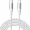 Joyroom S-A28 opletený nabíjací a dátový USB-C na USB-C 2m bílý