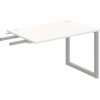Pracovný stôl UNI O, kolmo reťaziaci, 120x75,5x80 cm, biela/sivá Pracovný stôl UNI O, kolmo reťaziaci, 120x75,5x80 cm, biela/sivá