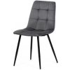 stolička jedálenská, šedá látka, štvornohá kovová podnož, čierny mat stolička jedálenská, šedá látka, štvornohá kovová podnož, čierny mat