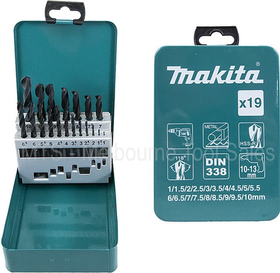 Makita D-54081 Sada vrtákov do kovu HSS-R 1-10mm (po 0,5 mm), 19ks