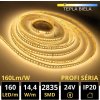 LEDprodukt PROFI LED pásik 160LED/m SMD2835 14,4W/m teplá biela IP20 24V - vysokosvietivý LEDprodukt PROFI LED pásik 160LED/m SMD2835 14,4W/m teplá biela IP20 24V - vysokosvietivý
