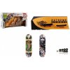 Teddies Skateboard prstový skrutkovací 2ks plast 10cm s rampou s doplnkami 2 farby v krabičke 35x9x18cm