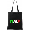 Italy Nápis - Taška bavlnená - 42 x 38 cm ( Čierna ) Italy Nápis - Taška bavlnená - 42 x 38 cm ( Čierna )