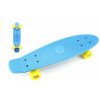 Teddies Skateboard - pennyboard 60cm nosnosť 90kg, kovové osi, modrá farba, žlté kolesá Teddies Skateboard - pennyboard 60cm nosnosť 90kg, kovové osi, modrá farba, žlté kolesá