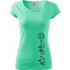 Hory bicykel úsmev - Dámske tričko Pure - S ( Mätová ) Hory bicykel úsmev - Dámske tričko Pure - S ( Mätová )