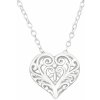 Glory strieborný náhrdelník Srdce s ornamentmi S1012 Glory strieborný náhrdelník Srdce s ornamentmi S1012