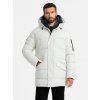 Ombre Outdoor long men's parka jacket - white šedá XXL Ombre 5902228982357 Ombre Outdoor long men's parka jacket - white šedá XXL Ombre 5902228982357