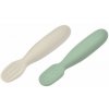 Beaba Prvé trénovacie lyžičky silikónové Sage Green / Velvet Grey Beaba Prvé trénovacie lyžičky silikónové Sage Green / Velvet Grey