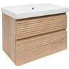 Kúpeľňová skrinka 2 zásuvková s umývadlom Naturel Savona 78x53x44, 8 cm dub Halifax mat SAVONA280DHU1 Kúpeľňová skrinka 2 zásuvková s umývadlom Naturel Savona 78x53x44, 8 cm dub Halifax mat SAVONA280DHU1
