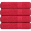Kúpelňové osušky, 4 ks, červené, 100x150 cm, bavlna 100 % Kúpelňové osušky, 4 ks, červené, 100x150 cm, bavlna 100 %