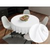 Biante Dekoračný okrúhly obrus Rongo RG-031 Studený biely Ø 120 cm Biante Dekoračný okrúhly obrus Rongo RG-031 Studený biely Ø 120 cm