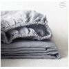 Svetlosivá napínacia ľanová plachta 140x200 cm Light Grey – Linen Tales Svetlosivá napínacia ľanová plachta 140x200 cm Light Grey – Linen Tales