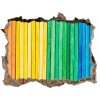 Díra 3D fototapeta na stěnu Farebné pruhy 95x64 cm Díra 3D fototapeta na stěnu Farebné pruhy 95x64 cm