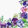 TaT Obrúsky Violet Pansies 33x33cm