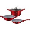 BERLINGERHAUS Sada nádobí s mramorovým povrchem 6 ks Burgundy Metallic Line BH-7046 BERLINGERHAUS Sada nádobí s mramorovým povrchem 6 ks Burgundy Metallic Line BH-7046