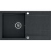QUADRON PETER 111 granite sink Steingran čierna s manuálnym sifónom a skrutkou cap QUADRON PETER 111 granite sink Steingran čierna s manuálnym sifónom a skrutkou cap