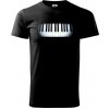 Piano v tme - Klasické pánske tričko vyššej gramáže - XL ( Čierna ) Piano v tme - Klasické pánske tričko vyššej gramáže - XL ( Čierna )