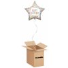 HeliumKing Balónový box Hviezda Happy Birthday farebný 46 cm