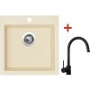 Granitový drez s batériou VIVA 455 460 x 455 mm sahara G350 + drezová batéria Vitalia čierna matná Granitový drez s batériou VIVA 455 460 x 455 mm sahara G350 + drezová batéria Vitalia čierna matná