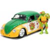 Autíčko Ninja korytnačky VW Drag Beetle 1959 Jada kovové s otvárateľnými dverami a figúrkou Michelangelo dĺžka 19 cm 1:24 Autíčko Ninja korytnačky VW Drag Beetle 1959 Jada kovové s otvárateľnými dverami a figúrkou Michelangelo dĺžka 19 cm 1:24