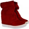 Dámske červené členkové čižmy QUIN Dámske červené členkové čižmy QUIN