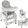 Hojdacia stolička na kŕmenie s kolieskami Sivá sivá Hojdacia stolička na kŕmenie s kolieskami Sivá sivá