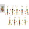 Teddies Píšťalka panáčik prívesok drevo 8cm s pútkom mix druhov Teddies Píšťalka panáčik prívesok drevo 8cm s pútkom mix druhov