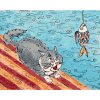 ZUTY Maľovanie podľa čísel - MAČKA CHYTÁ RYBU Rámovanie: bez rámu a bez vypnutia plátna, Rozmer: 80x100 cm ZUTY Maľovanie podľa čísel - MAČKA CHYTÁ RYBU Rámovanie: bez rámu a bez vypnutia plátna, Rozmer: 80x100 cm