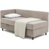 Čalúnená jednolôžková posteľ taupe s úložným priestorom s matracom 90x200 cm Avela – Bonami Selection Čalúnená jednolôžková posteľ taupe s úložným priestorom s matracom 90x200 cm Avela – Bonami Selection