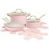 Paris Hilton Sada nádobí 10 ks růžová zlatá Paris Hilton Sada nádobí 10 ks růžová zlatá