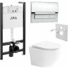 Jika Set modulu do sadrokartónu, EBS WC Vortex Rimless, sedadlá a tlačidlá, chrom lesk 1 set Jika Set modulu do sadrokartónu, EBS WC Vortex Rimless, sedadlá a tlačidlá, chrom lesk 1 set